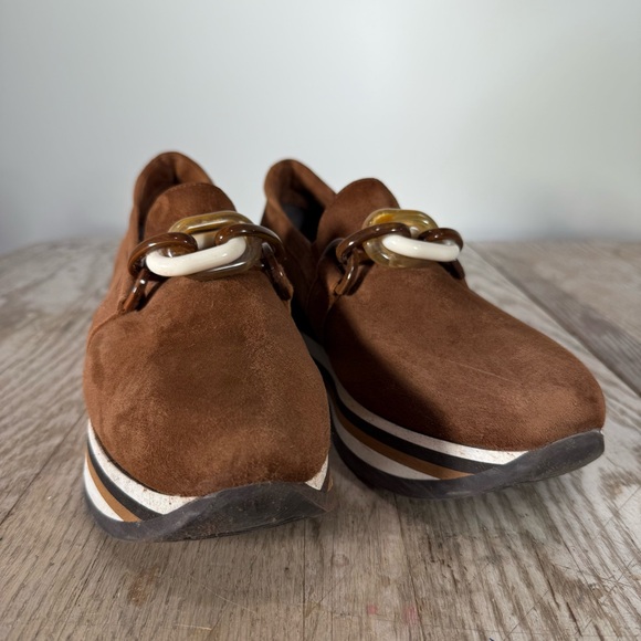 Softwaves Gada Loafer in Chocolate Brown Striped Platform Women’s Size 41 - Picture 10 of 12